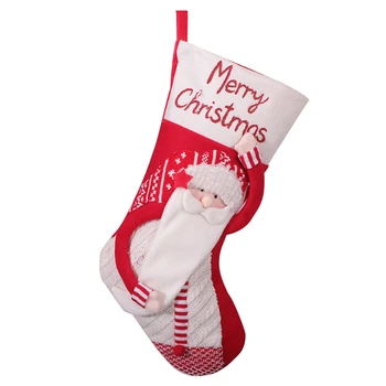 2 Ks Vianočné Pančuchy, Vianoce, Krb Ponožky Candy Darčeková Taška Vianočný Stromček Visí Ozdoby, Výzdoba, Tanec starého človeka, ponožky + da