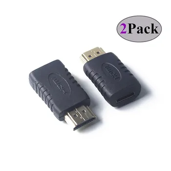 2 Pack Ult-Najlepšie Mini HDMI Female Na Adaptér HDMI Samec ConAverter Pozlátené Konektor Kábel Pre HDTV 1080p Xbox 360 New HORÚCE