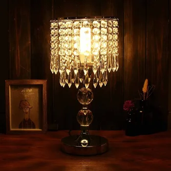 2 Tier Luxusné Crystal Tabuľka Prívesok Svietidlá pre Moderné Svadobné Dekorácie Stmievateľné Stolná Lampa Posteli Obývacia Izba Osvetlenie WF