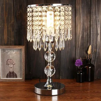 2 Tier Luxusné Crystal Tabuľka Prívesok Svietidlá pre Moderné Svadobné Dekorácie Stmievateľné Stolná Lampa Posteli Obývacia Izba Osvetlenie WF