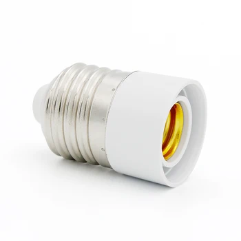 2 ks/Veľa Biele E27 na E14 Základnej Pätice Typu Converter Vysoko Kvalitného Plastu, E14 Base Držiak pre LED CFL Halogénové Lampy Svetlo