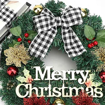 2 ks Vianočné Ozdoby Červená a Čierna Mriežka na Páse s nástrojmi Vianočné Dekorácie, Vianočné Dekorácie pre Domov Nový Rok Dekorácie