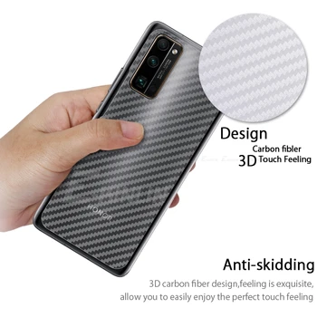 2 ks/veľa Mäkké 3D Carbon Fiber Zadný Kryt, Ochranná Fólia Pre Huawei Honor Zobraziť 10 20 30 Pro Screen Protector Nie Tvrdené Sklo