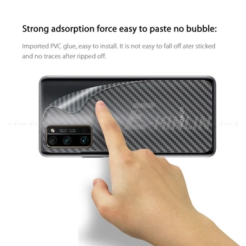 2 ks/veľa Mäkké 3D Carbon Fiber Zadný Kryt, Ochranná Fólia Pre Huawei Honor Zobraziť 10 20 30 Pro Screen Protector Nie Tvrdené Sklo