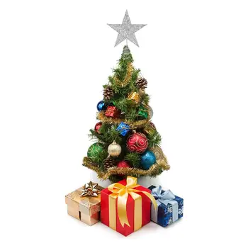 20 cm Vianočný Stromček, Hviezda Ornament Duté Kovové Čiary vo Vnútri Ľahký Nádherné LED Dekor
