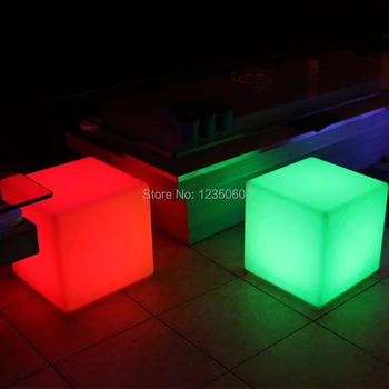20 cm zmeny farby, LED svetlo, až kocka, barové stoličky, nábytok pre Svadobné Docoration