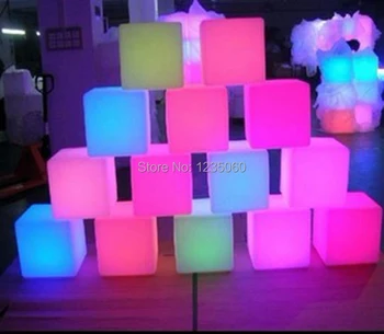 20 cm zmeny farby, LED svetlo, až kocka, barové stoličky, nábytok pre Svadobné Docoration