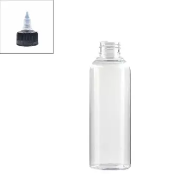 200 ml prázdne plastové fľaše, číry pet fľaša s čiernym Nádychom Top Čiapky poukázal úst veko