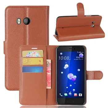 2017 Nový Smartphone Prípadoch Pre HTC U11 50pcs Luxusné kožené Flip peňaženky creditcard shockproof puzdro pre HTC U11 Kryt