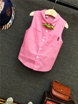 2017 nové letné baby chlapci vyhovovali bavlna ružové tričko bez rukávov golier, kravatu+tlač nohavice 2 ks pre chlapcov móda a štýl pre party&šport