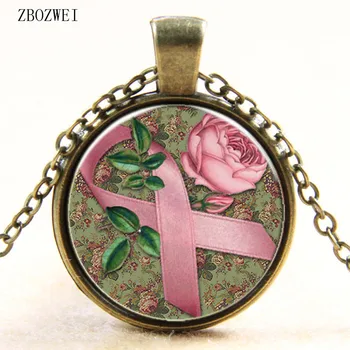 2018/Móde hot pink páse s nástrojmi rose vzor sklenený prívesok náhrdelník, odevné doplnky náhrdelník s príveskom, šperky