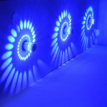 2018 Nové Módne LED Svetlo, Farebné RGB Špirála Otvor Nástenné Svietidlo Povrchu Nainštalovať Svetla LED Svietidlo Osvetlenie Obývacej Izby KTV Svetlo