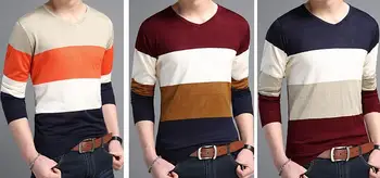 2018 nové dizajnér pulóver patchwork mužov sveter šaty jersey pletené svetre nosenie mens slim fit knitwear módne oblečenie