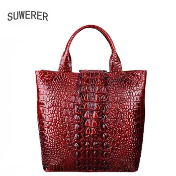 2019 Nové Originálne Kožené ženy tašky, Módne Krokodíl, vzor Kvety luxusné kabelky ženy tašky dizajnér ženy, kožené kabelky
