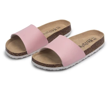 2019 Nový štýl Lete Korku Papuče Sandále Ženy Bežné Pláži Farbou Flip Flops Listov Obuvi Byt s Plus Veľkosť