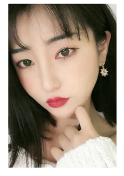 2019 kórejský štýl roztomilý moon star visieť náušnice pre dievča vyhlásenie striebro kryštál korálkové star Strapec latríny ucho šperky