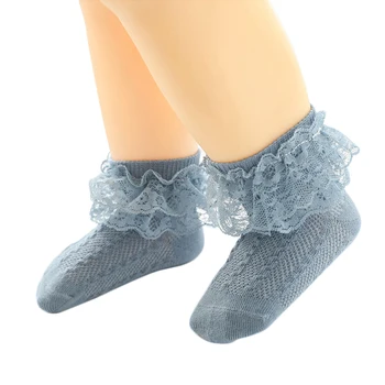2020 Baby Veci Novorodenca Dievčatá Príslušenstvo Deti Naberaný Teplé Čipky Tutu Ponožky jednofarebné Bavlnené Mäkké Princezná Ponožky 0-5T носки