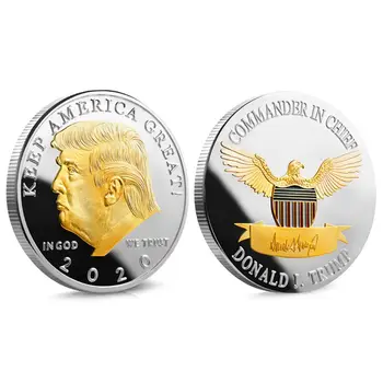 2020 Donald J. Trump Prezident Spojených Štátov Pamätný Odznak Plastický Kryt So Suvenírmi Mince Zber Nový Rok Darček