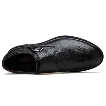 2020 Mens Topánky Pravej Kože Bežné Prírodné Topánky Bytov Kolo Prst Komfortnú Prácu Mužov Šaty Topánky Móda Plus Veľkosť 47 48