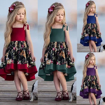 2020 NOVÉ Dievča Šaty Princezná Šaty Deti Oblečenie Šaty Dieťa Dievča Oblečenie Letné Dievčenské Šaty bez Rukávov Bavlna Party Šaty