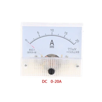 2020 Nové DC 0-20A Amperometer Dial Aktuálne Meter Tester Panel Pre Experiment Alebo Domáce Použitie
