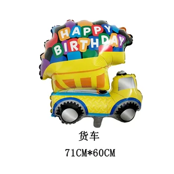 2020 Nové Kreslené Dopravy autíčka Hliníkovej Fólie Ballon Deti Happy Birthday miesto Dekorácie Balón Deti strany balóny