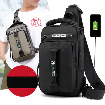 2020 Nové pánske náprsné tašky nabíjanie USB rozhranie fanny pack multifunkčné rameno tašky batohy
