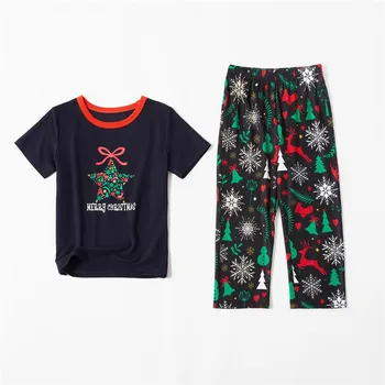 2020 Zime Vianoce Rodine Zodpovedajúce Oblečenie T-Shirt+Dlhé Dna Pyžamo Nastaviť Dospelých, Deti Sleepwear Pyžamá Party Oblečenie Set Sa