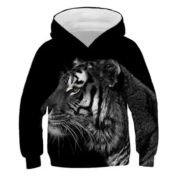 2020 Zvierat Tiger 3D Deti Mikiny pre Dievčatá polyester detská Mikina pre Chlapcov, Dievčatá Potu Shirt Dieťa Chlapec Hoodies Oblečenie