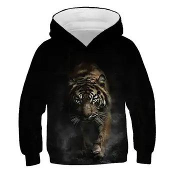 2020 Zvierat Tiger 3D Deti Mikiny pre Dievčatá polyester detská Mikina pre Chlapcov, Dievčatá Potu Shirt Dieťa Chlapec Hoodies Oblečenie