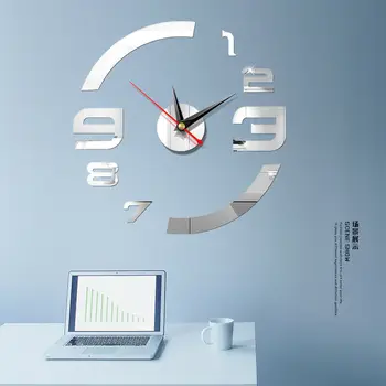 2020 nové nástenné hodiny quartz hodinky reloj de porovnanie moderný dizajn, veľké dekoratívne hodiny Európe akryl nálepky obývacia izba klok