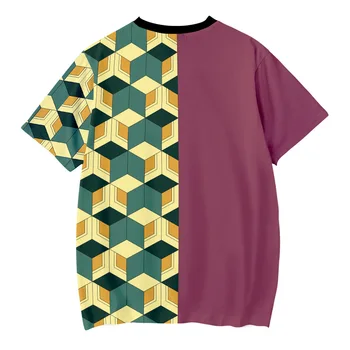 2020 nový duch čepeľ oblečenie 3D digitálna farebná tlač chlapci a dievčatá Bežné Krátke Sleeve T-Shirt