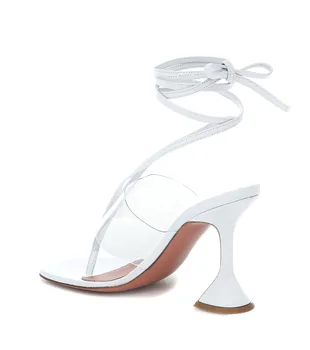 2021 Lete ženy sandále úzke pásmo vintage štvorcové prst vysoké podpätky kríž popruhu remeň sandále ženy tvaru dizajn topánky ženy