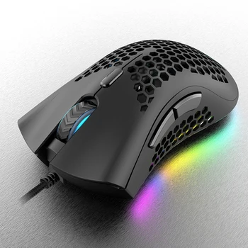 2021 Nové 7200DPI 6 Tlačidlo Ľahké Vyprázdnené Shell RGB Hernej Myši E-sports Myši pre FPS