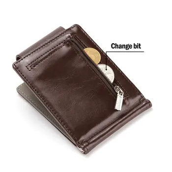 2021 Nové Mužov, Kožené Peňaženky Kvalitný Zips Krátke Desigh Držiteľa Karty Muž Kabelku Vintage Mince Držiteľa Mužov Peňaženky