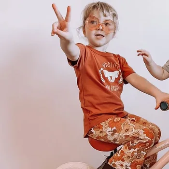 2021 Nový Príchod Deti Orange, T-košele pre Dievčatá Cartoon Vytlačené Krátkym Rukávom pre Chlapcov Módny Štýl T-shirts Detské Oblečenie