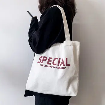 2021 nový kórejský štýl klasické listy jednoduché plátno taška in college štýl bežné ramenný plátené tašky