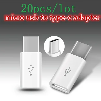 20PCS/veľa Micro USB kábel, USB 2.0 Typu c, USB 3.1 Typ Kábla-C 3.0 Adaptér Rýchla Nabíjačka USB-C Synchronizáciu Údajov converter pre Xiao