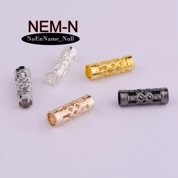 20pcs/veľa NEM-N 4*12,7 mm nových prišiel jewely zistenia zlatá farba Duté rúry medené Retro flauta náhrdelník valcové trubice charms