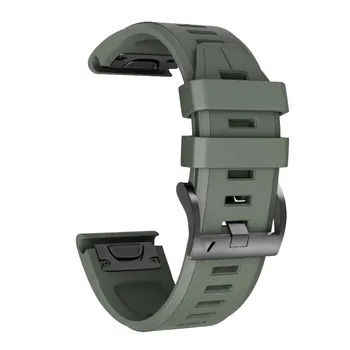 22 26mm Športové Silikónové Watchband Popruh pre Garmin Fenix 5X 5 Plus 6X 6 Pro 935 945 3 3-LR Oceľovej pracky Easyfit potítka Correa