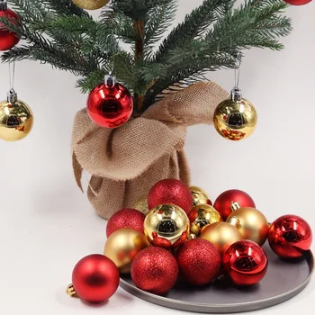 24pcs Vianočné Gule Ornament Stromu Visí Loptu Baubles Dekorácie na Vianoce, Sviatok Svadobné Časť Dekor 4 6 8 cm DIY Nástroj Moderného