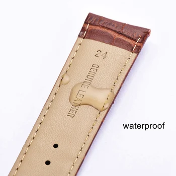 26 mm Originálny Kožený Remienok Watchbands Univerzálne Hodinky Kapela Nerez Prackou Unisex Náramkové Pás Náramok Waterproof Black