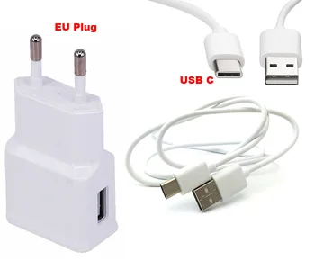 2A EÚ a USA Adaptér Mobilného Telefónu Nabíjačku +Typu C, USB Dátový Kábel Pre Xiao Mi A1 (5X),ZTE nubia Z11 Max/Z17 Z12 mini,Axon 7,Axon 2