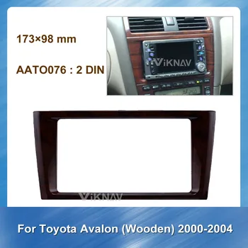 2DIN Auto Stereo DVD Rádio Fascia Pre TOYOTA Avalon Drevené 2000-2004 Audio Prehrávač Panel Adaptér Rámu Dash Prípojný Inštalačný Kit