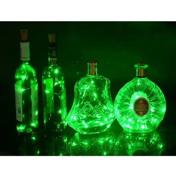 2M 20 LED Fľaša Vína String Svetlá Korku Tvarované Sklo Zátka Lampa Vianočné urob si sám