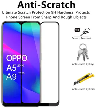 2PCS 3D Full Cover Tempered Glass For OPPO A5 2020 Full Screen Cover Explosion-proof Screen Protector Film For OPPO A9 2020