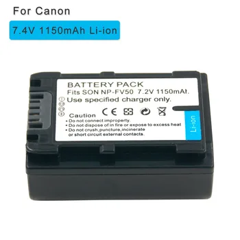 2Pack 7,2 V 1150mAh Digitálny Fotoaparát, Batéria NP-FV50 pre Sony NP-FV70 FV30 FV100 HDR-CX370 DCR-DVD308 DCR-DVD508 DCR-SR300 DCR-HC48