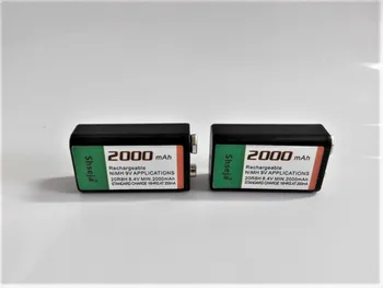 2ks/set 6F22 9V NI-MH 2000mAh Nabíjateľné Batérie +Univerzálny 9v, aa aaa batérie, nabíjačky
