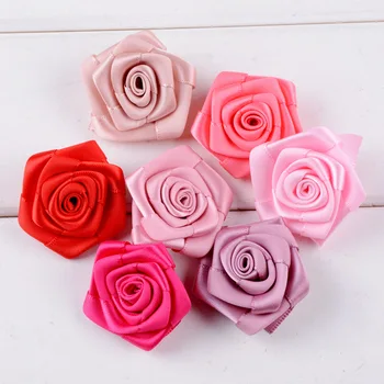 3,5 cm Mini Páse s nástrojmi valcované ruže, Kvety, Svadobné kytice, dekorácie Malé Vlasy Kvety Č sponky do Vlasov 25 farby na výber