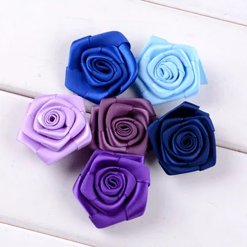 3,5 cm Mini Páse s nástrojmi valcované ruže, Kvety, Svadobné kytice, dekorácie Malé Vlasy Kvety Č sponky do Vlasov 25 farby na výber